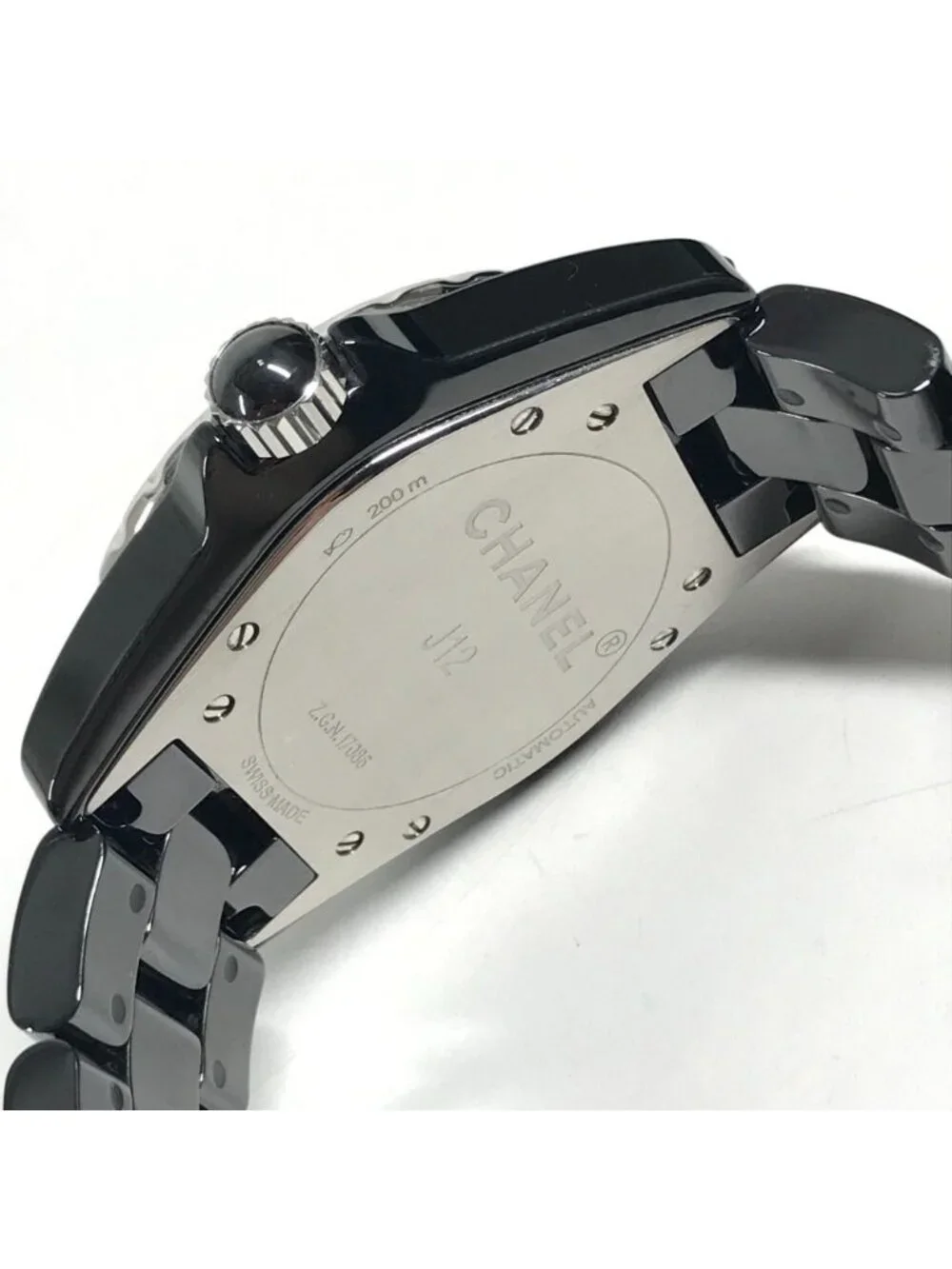 Chanel Watch Diamond Bezel Unknown Ceramic Black